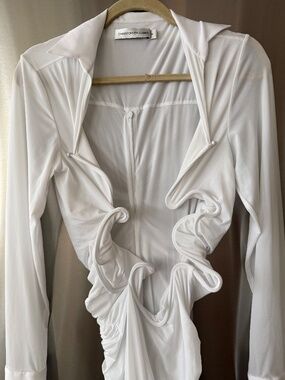 CHRISTOPHER ESBER VENUS PLUNGE SHIRT DRESS